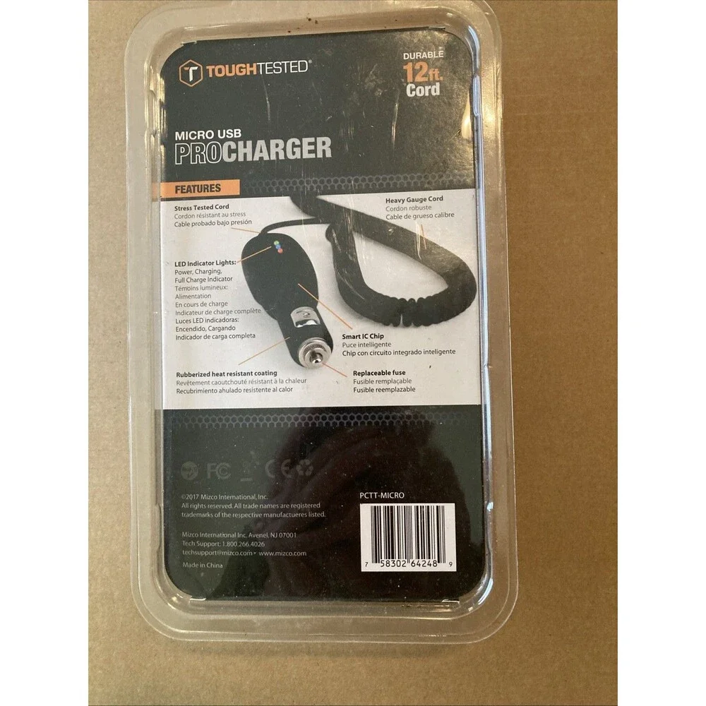 Android Micro USB PRO+ CAR CHARGER 10ft Cable TT-PCT-MICRO Quick Charge 3.0